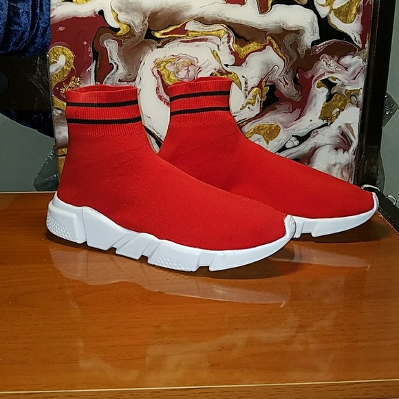 Womens "Tyga" Ultra Lightweight High Sock Sneakers - Picture 4 of 8